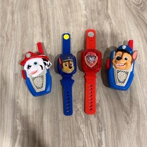 Paw patrol bundle 2 walkie talkies and 2 watches